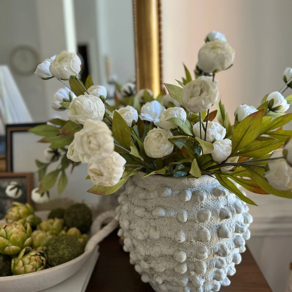 8/ NEW / Pack of 8 Cream Peony Stems by Ashland